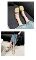 Zapatillas retro con bolsa en la cabeza y suela blanda, zapatos de moda de primavera, nuevos zapatos casuales y versátiles para mujer con suela plana y medio arrastre. - details 12