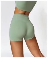 Pantalones cortos de Yoga para mujer, mallas de cintura alta de Color sólido, suaves, ajustados, deportivos, de compresión - details 10