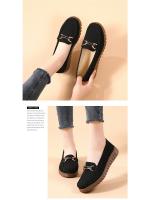 Nuevos zapatos de cuero de otoño para mujer, zapatos sencillos de piel de vacuno de gamuza a juego, mocasines de piel auténtica, zapatos planos mate, zapatos antiguos de mujer de Beijing - details 7