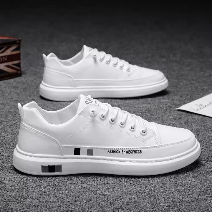 Zapatos Blancos Transpirables para Hombres 2022 Estilo Coreano de Moda Casual - 1