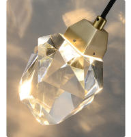 Lámpara LED de pared de cristal de un solo cabezal, sala de estar moderna, pared de fondo de TV, lámpara de mesita de noche, decoración creativa, todo de cobre - details 8