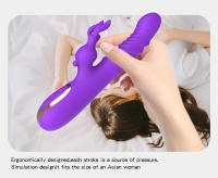 Juguetes sexuales, masturbador femenino, vibrador AV telescópico de conejo, vibrador de punto G de doble choque, vibrador telescópico de pene de simulación femenino - details 8