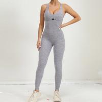 Mamelucos de yoga para mujer, mono de una pieza con control de barriga, sujetador deportivo acolchado, mameluco, ropa deportiva para fitness - details 19