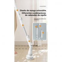 Cepillo de Limpieza Motorizado Inalámbrico Mango Largo Telescópico Cepillo para Suelos de Baño - details 3
