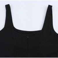 OUWU-Vestido largo de moda para mujer, elegante vestido midi sin mangas con diseño sin espalda y cuello en U, vestidos de fiesta en la playa para verano - details 1