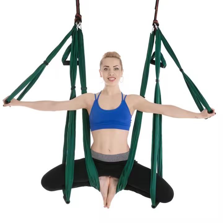 Columna de Yoga aérea, Hamaca de Yoga, Trapecio de Yoga con Enganche, Correa de Techo, Nailon Antigravedad, cabestrillo oscilante - 1