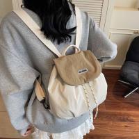Mochila con cordón de Color sólido para regalo, bolso escolar de nailon de secado rápido para estudiantes, bolso de hombro de gran capacidad de estilo coreano para exteriores - details 21
