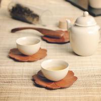 Posavasos de madera de palisandro duradero, diseño de pétalos 3D, alfombrilla para bebidas, redonda, resistente al calor, almohadilla para taza de café, almohadilla antideslizante para mesa - details 5