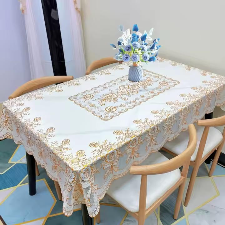 Mantel Pastoral europeo de PVC, cubierta impermeable para mesa, a prueba de aceite, para cocina, comedor - 1