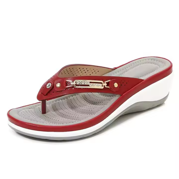 Zapatillas de mujer Nueva moda Sandalias antideslizantes Sandalias de playa para mujer Chanclas de ocio al aire libre con punta abierta - 1