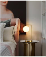 Tomaxin Lámpara de mesa con sensor táctil, lámpara de estudio compacta con protección ocular y bola de cristal enchufable dorada, lámpara de noche dimmable. - details 6
