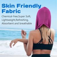 Toalla refrescante con capucha, toallas de refrigeración para cuello y cara, para Sauna, Yoga, Camping, entrenamiento, rosa roja - details 4