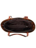 Bolso de cuero encerado para mujer, bolsa de hombro con doble correa, sencillo, para compras, 2022 - details 16