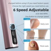 Lima eléctrica 2 en 1 para pies, pedicura, producto para eliminar la piel muerta, recortador de callos, herramienta recargable para el cuidado de los pies - details 24