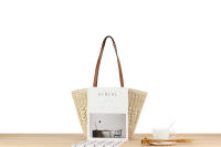 Bolso de viaje de verano, bolsa tejida de gran capacidad para viaje francés, hierba, vacaciones, Playa - details 1