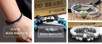 Pulseras de Yoga de Ojo de Tigre Natural Encanto de Distancia para Hombres y Mujeres - details 0