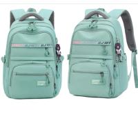 Mochila escolar grande de nailon para chicas adolescentes, morral impermeable para ordenador portátil, color negro - details 15