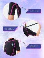 Traje de neopreno corto REALON para niñas, 2mm, para surf y natación en deportes acuáticos - details 1
