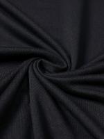 Camiseta de Algodón Puro con Estampado a Rayas Cuello Redondo y Manga Corta - details 3
