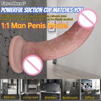 Consolador realista de silicona, juguete sexual para mujeres, masturbador femenino, pene, producto para adultos, resistente al agua, fácil de limpiar - details 3