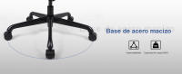 Silla de oficina ergonómica con capacidad de carga de 200 kg, silla de escritorio de cuero PU con soporte lumbar y reposabrazos abatibles, respaldo alto, para el hogar y la oficina, negro - details 6