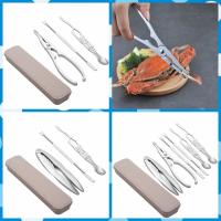 Juego de Herramientas de acero inoxidable para mariscos, utensilios profesionales de langosta, cangrejo, Cracker, con caja, 3/6 piezas - details 4