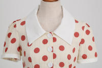 Vestido hepburn vintage de punto de onda, elegante - details 4