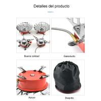 Estufa de Camping Ultraligera de Acero Inoxidable Resistente al Viento, Fácil de Llevar, Adecuada para Exteriores, Equipo de Cocina para Turismo y Senderismo - details 7