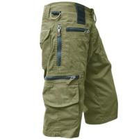 Pantalones Cargo de Verano para Hombres Talla Grande, Recta, Multi-Bolsillos, Moda Casual - details 5