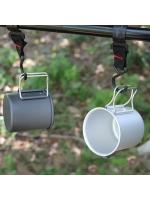 Taza de agua para acampar al aire libre, vajilla de aluminio plegable portátil para senderismo, Picnic y montañismo, 300ml - details 1