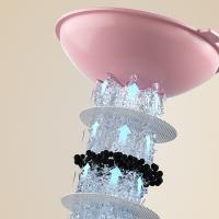Máquina de alimentación de comida para gatos 2 en 1, dispensador de agua para mascotas con separación en seco y húmedo a prueba de fugas, desmontable con fuente de agua - details 7