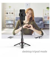 Trípode de Teléfono de Palo de Selfie de Aleación de Aluminio de 104,14 cm, Extensible 3 en 1 con Mando Inalámbrico y Soporte de Trípode de Rotación 360 para iPhone 14/13/12/11 Pro/XS Max/XS/XR/X, para Smartphone Android, portátil, ligero - details 13