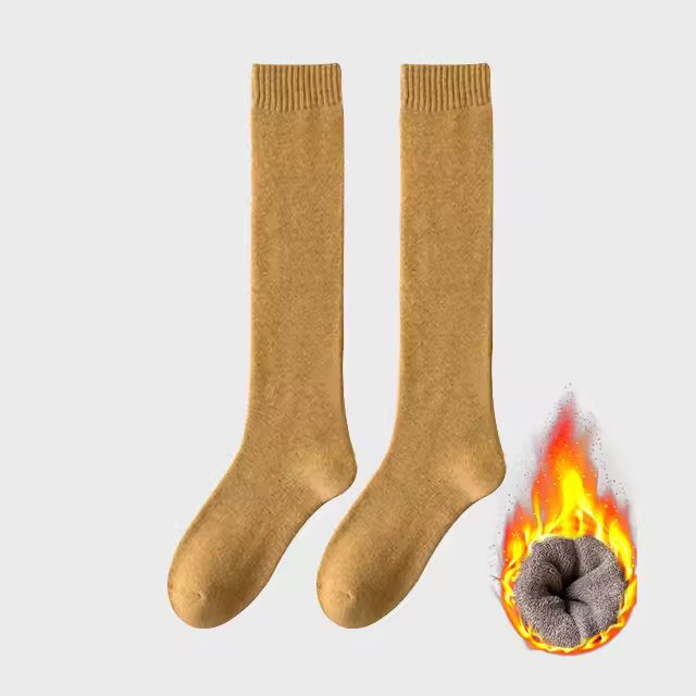 Calcetines cálidos de algodón hasta la rodilla para mujer, calcetines largos suaves de invierno, 177 - 1