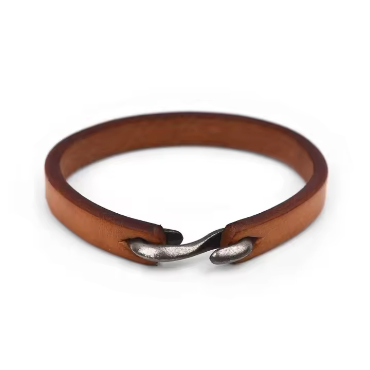 Pulsera Dijie punk retro de alta calidad con hebilla magnética tejida multicapa de piel de vaca para hombre, venta al por mayor de regalos de joyería - 1