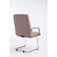 Tapizada En Tela & con Base De Metal I Silla De Conferencia con Reposabrazos, Color:Negro/Negro - details 16