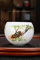 Taza de té azul y blanca única de hielo negro maestro de color esmaltado Jingdezhen, transformada de horno a edificio - details 27