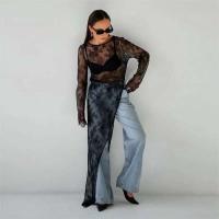 Camisa transparente de moda, jersey Irregular de manga larga, vestido versátil de calle alta para mujer 2024 - details 3