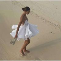 Vestido de Playa de Cintura Alta con Volantes Vestido de Vacaciones para Mujeres con Encaje de Verano con Espalda Descubierta - details 12