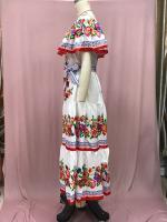 Nuevo vestido largo con vuelo y estampado de flores rojas de un hombro para primavera y verano 2025 - details 31