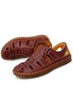 Sandalias romanas de cuero genuino para hombre, zapatos informales de negocios, zapatillas para vadear en la playa al aire libre, talla grande 38-47 - details 3