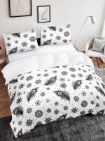 Juego de Cubierta de Edredón de Lujo en Tamaño King Queen Full Twin Ligero Negro y Blanco Estilo Bohemio para Niñas y Niños - details 16