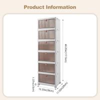 Caja de almacenamiento de plástico plegable, gruesa y duradera, transparente, apilable con tapas y ruedas, para dormitorios, salas de estar, coche - details 6