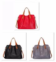 Bolso de piel auténtica para mujer, bandolera de hombro de diseñador de lujo, Color sólido, a la moda - details 3