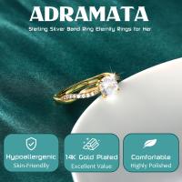 Anillo de Plata de Ley 925 para Mujer - Anillos de Compromiso Ajustables Anillo Cuerda Retorcida Eterno Anillo de Promesa anillos de Boda Aniversario Anillos Plata/Oro con Caja de Joyería - details 0