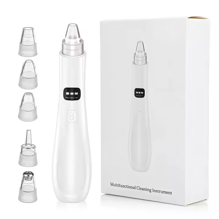 Kit de Aspecto de Piel Facial Extractor de Puntos Negros con 3 Niveles de Succión Ajustables, 5 Probes, Recargable USB, Adecuado para Mujeres y Hombres - 1