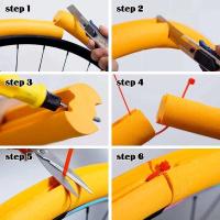 Almohadilla de inserciones de neumáticos sin cámara para bicicleta de montaña, 25-32c/1,9-2,3/2,3-2,5, Protector de llanta de espuma para neumático de bicicleta de montaña y carretera - details 1