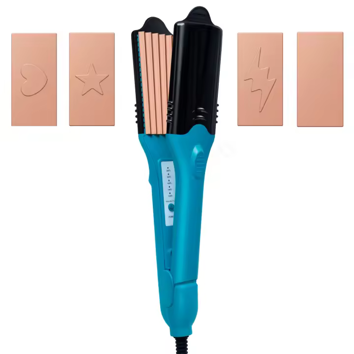 Alisador de Cabello Trompo 3D Herramienta de Belleza para Alisar y Estampar Pelo con 5 Placas - 1