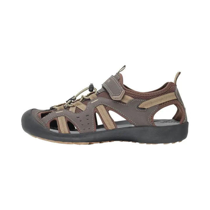 Sandalias de moda para hombre, zapatos de Trekking de playa, transpirables, antideslizantes, zuecos de cuero PU de secado rápido, 40-46, novedad de 2021 - 1