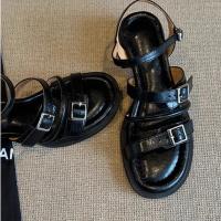 Sandalias De Las Mujeres Verano Desgaste Exterior 2025 Nuevo Con Falda Absolutamente Hermoso Tacón Alto No Cansado Pies Retro - details 3