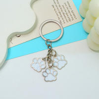 Llavero De Esmalte Lindo Con Patas De Gato Y Perro Marcas De Pies Llavero Para Mujeres Y Hombres Accesorio De Bolso DIY Joyería Hecha a Mano Regalos - details 4